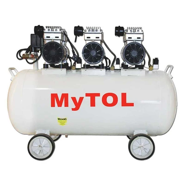 MyTol EWS100 Sessiz Kompresör 100 Litre 3Hp - 1