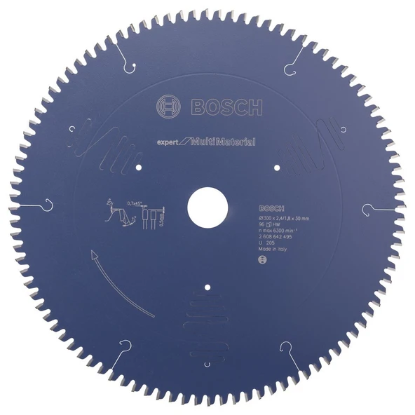 Bosch - Expert Serisi Çoklu Malzeme için Daire Testere Bıçağı 300*30 mm 96 Diş - 1
