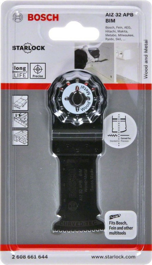 Bosch - Starlock - AIZ 32 APB - BIM Ahşap ve Metal İçin Daldırmalı Testere Bıçağı 1li - 2