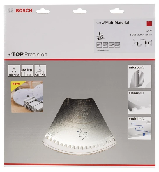 Bosch - Best Serisi Hassas Kesim Çoklu Malzeme için Daire Testere Bıçağı 305*30 mm 96 Diş - 2