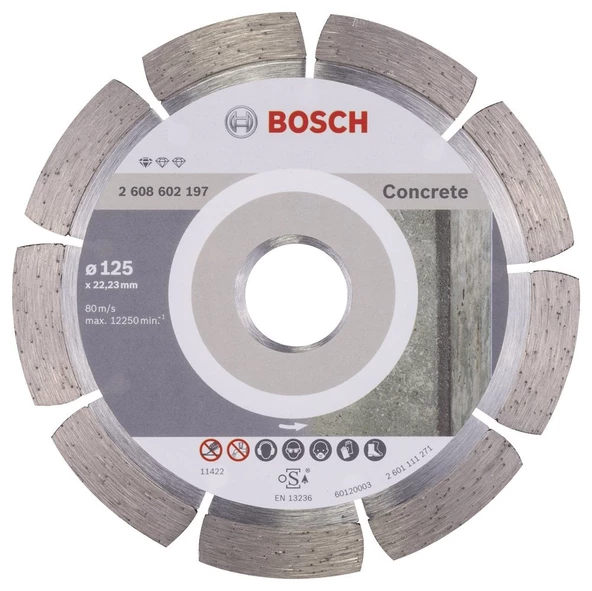 Bosch - Standard Seri Beton İçin Elmas Kesme Diski 125 Mm