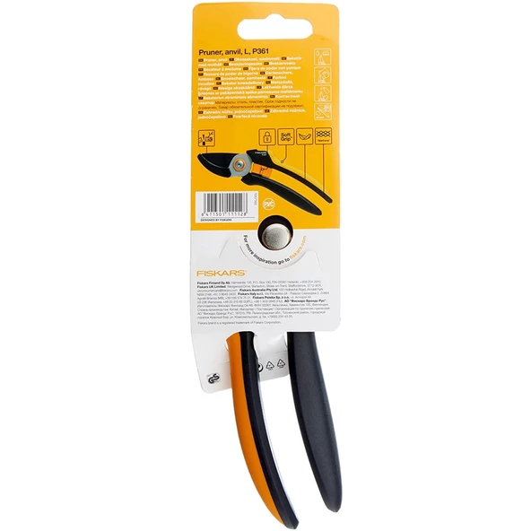 Fiskars P361 Budama Makası Anvil 20cm - 4