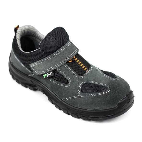 Yepa B34 14-53 Gri Süet Yazlık Çelik Burunlu İş Ayakkabısı 42 Numara