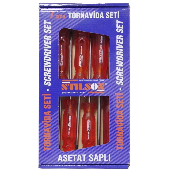 Stilson 120606 Asetat Saplı Tornavida Seti 7 Parça