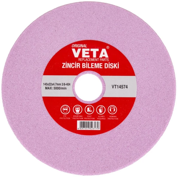 Veta VT14574 Zincir Bileme Diski 145x22x4.7mm 3/8 - 404