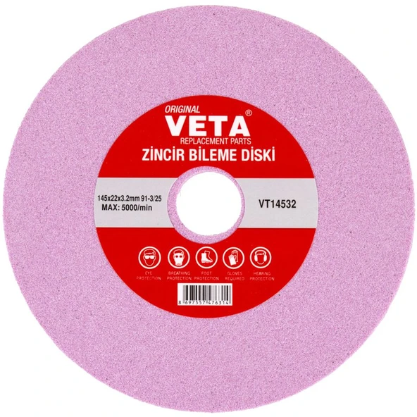 Veta VT14532 Zincir Bileme Diski 145x22x3.2mm 91 - 3/25 - 1