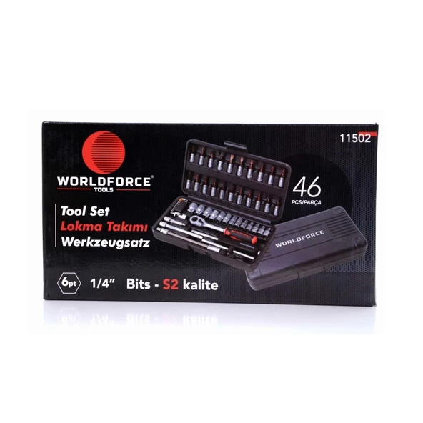 Worldforce 11502 Lokma Takımı 46 Parça S-Ultra 1/4" - 3