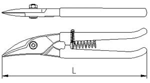 İzeltaş 6210 Kaportacı Makası Sağ Yaylı 250mm - 2