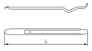 İzeltaş 6360 Oluklu Levye Kıvrık Uçlu 600mm - 2