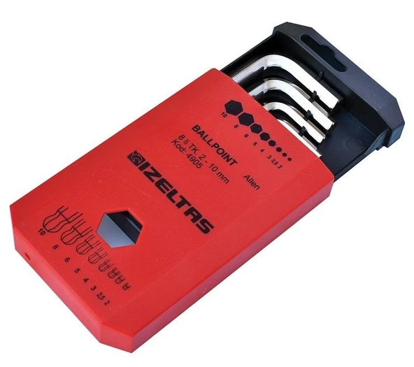 İzeltaş 4905 Allen Anahtar Takımı Altı Köşe 8 Parça