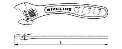 İzeltaş 0615 Ayarlı Montaj Anahtarı 200mm - 2