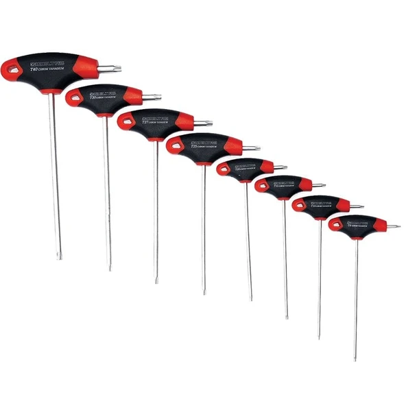 İzeltaş 4909 T Tipi Torx Allen Anahtar Takımı 8 Parça