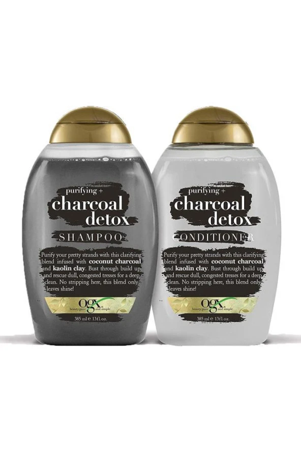 Organix Charcoal Detox Şampuan 385 ml + Saç Kremi 385 ml