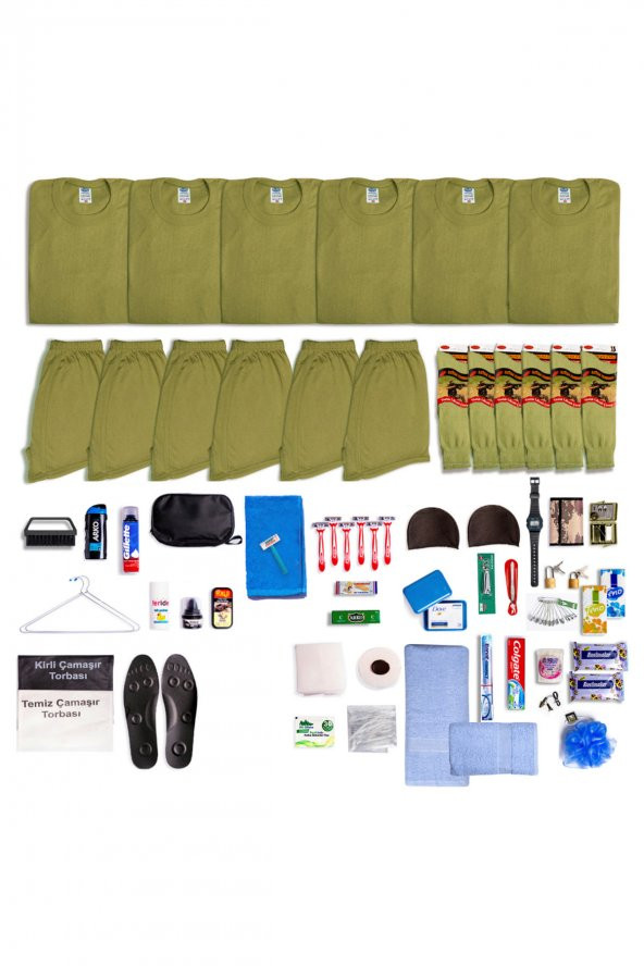 6lı Her Şey Dahil Asker Seti - Asker Malzemeleri - 5