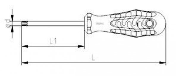 İzeltaş 4776 Delikli Torx Uçlu Tornavida 4.5x100mm TR25 - 3