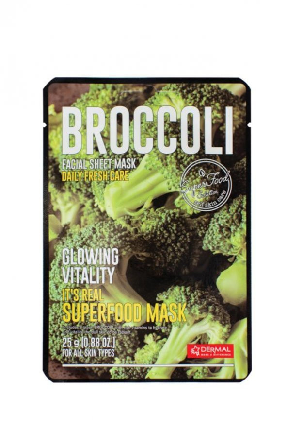 Dermal Broccoli Facial Sheet Maske