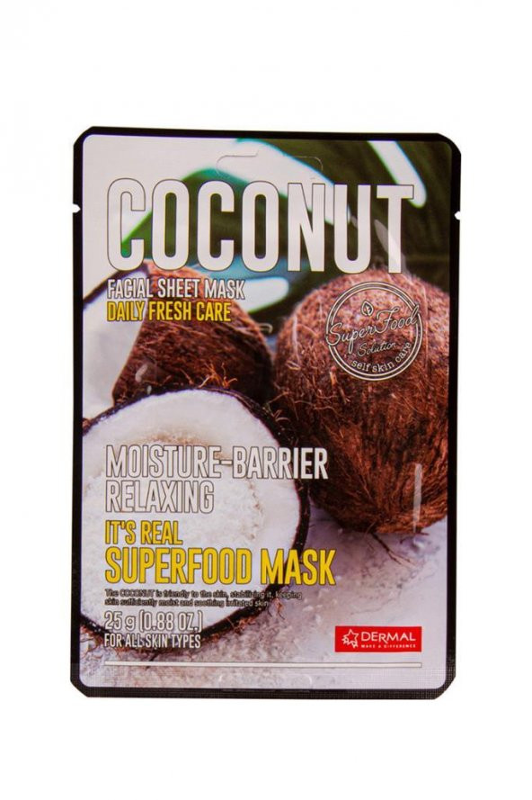 Dermal Coconut Facial Sheet Maske