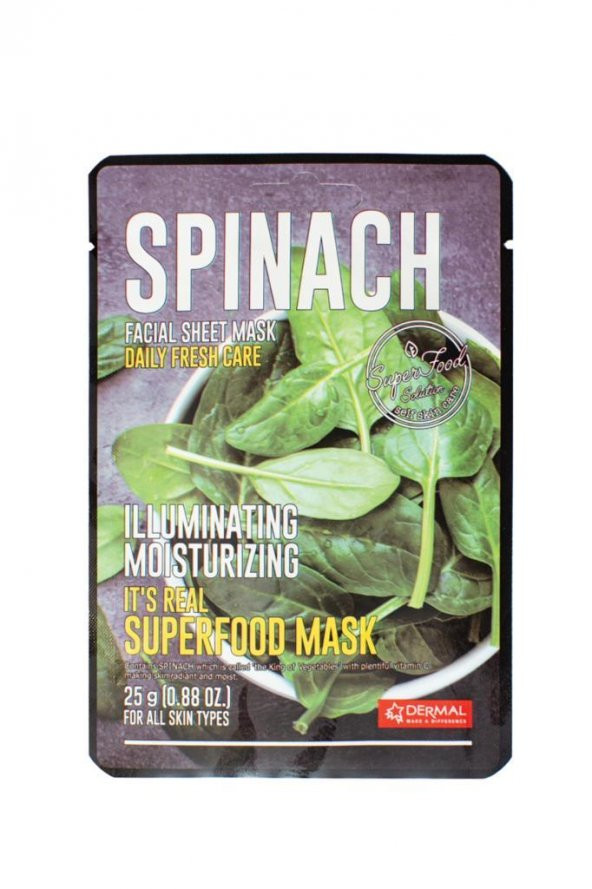 Dermal Spinach Facial Sheet Maske