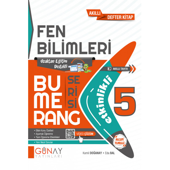 Günay 5.sınıf Fen Bilimleri Bumerang Soru Bankası Etkinlikli 2022-2023