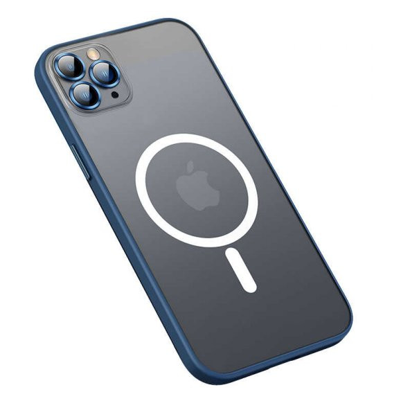 iPhone 12 Pro Kılıf Zore Mokka Lens Koruyuculu Wireless Kılıf
