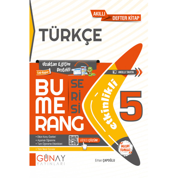 Günay 5.sınıf Türkçe Bumerang Soru Bankası Etkinlikli 2022-2023