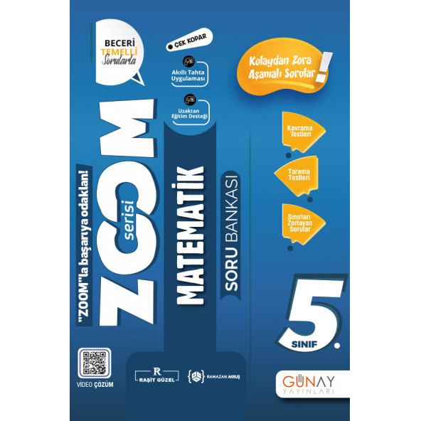 Günay Yayınları Zoom Serisi 5. Sınıf Matematik Soru Bankası 2022-2023