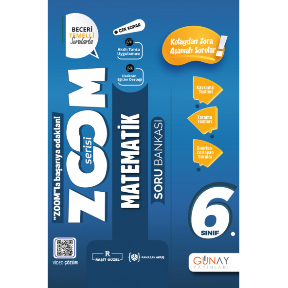 Günay Yayınları 6. Sınıf Zoom Serisi Matematik Soru Bankası 2022-2023