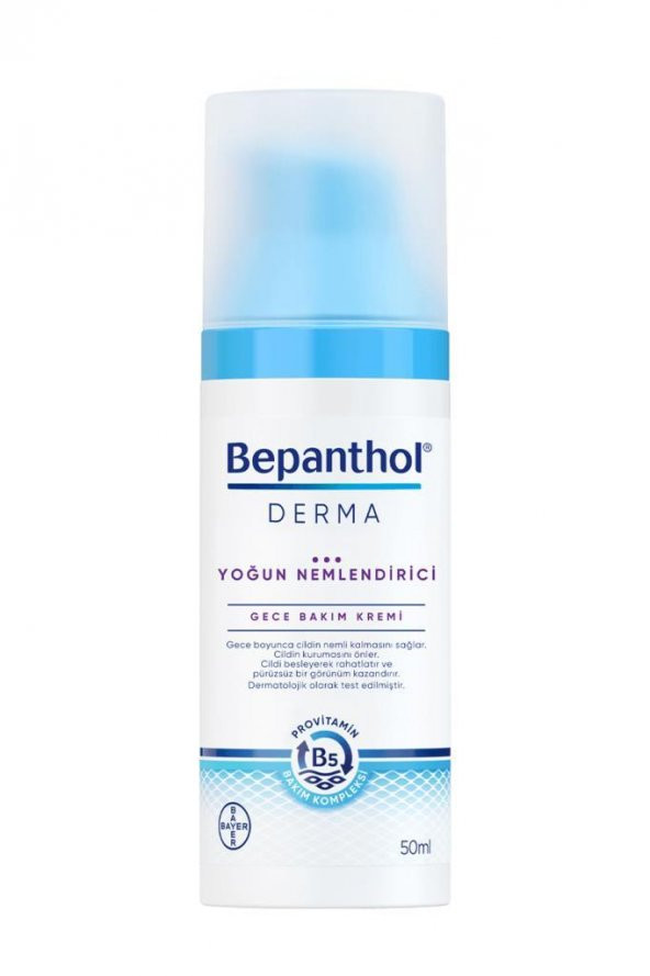 Bepanthol Derma Yoğun Nemlendirici Gece Bakım Kremi 50 ml