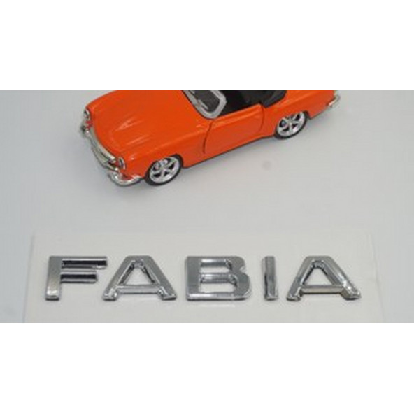 Skoda Fabia 2013+ Yeni Nesil Bagaj Krom ABS 3M 3D Yazı Logo Amblem - Resim 3