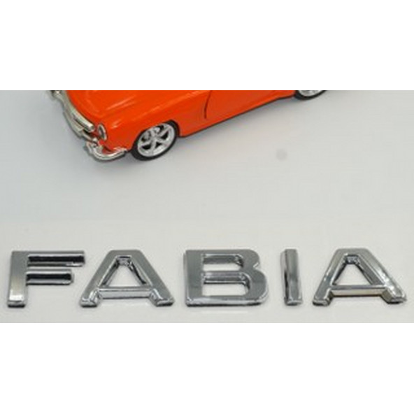 Skoda Fabia 2013+ Yeni Nesil Bagaj Krom ABS 3M 3D Yazı Logo Amblem - Resim 4