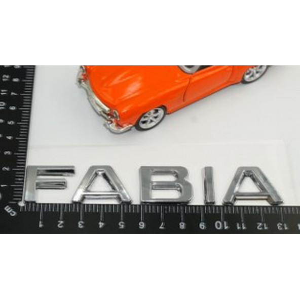 Skoda Fabia 2013+ Yeni Nesil Bagaj Krom ABS 3M 3D Yazı Logo Amblem - Resim 6