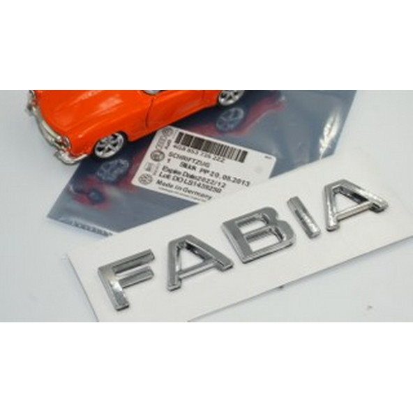 Skoda Fabia 2013+ Yeni Nesil Bagaj Krom ABS 3M 3D Yazı Logo Amblem - Resim 8