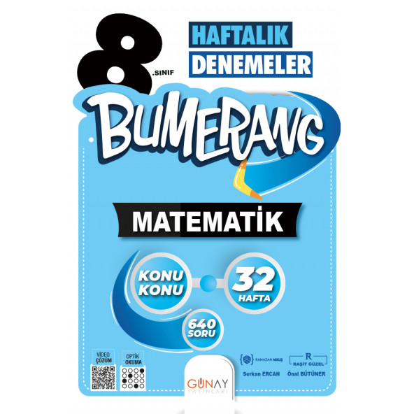 Günay Yayınları 8. Sınıf 32 Haftalık Bumerang Matematik Deneme 2022-2023