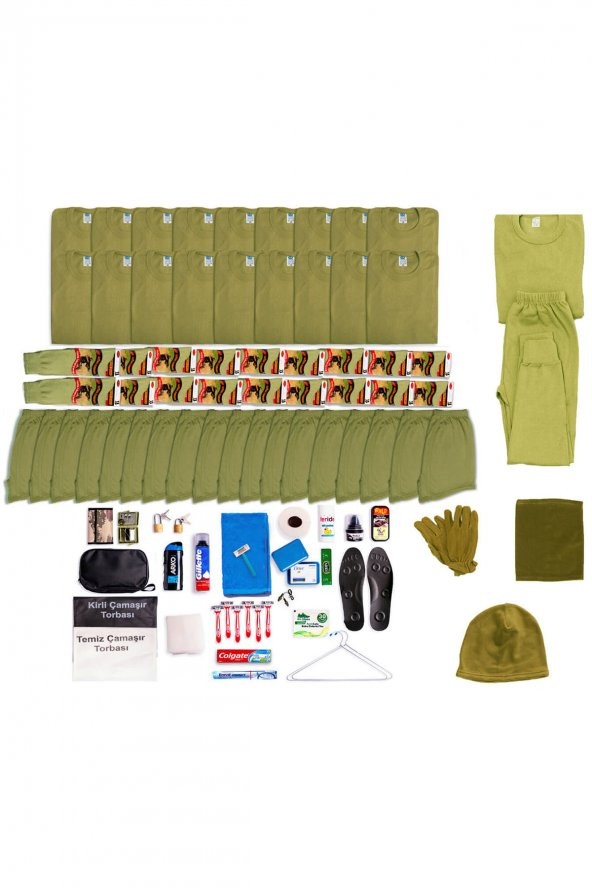 18li Kışlık Tavsiye Asker Paketi - Termal İçlik Takımı - Bere Boyunluk Eldiven
