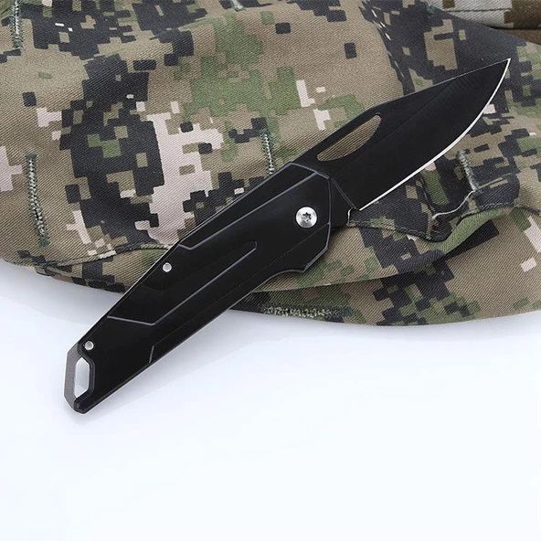 Valkyrie W65 Katlanabilir Outdoor Kamp Çakısı Siyah - 2