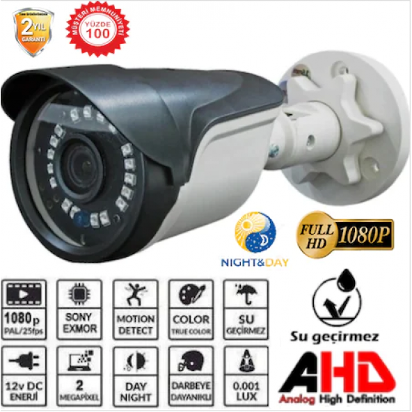Clk C-270 Ahd 2Mp Full Hd 1080P Su Geçirmez Güvenlik Kamerası
