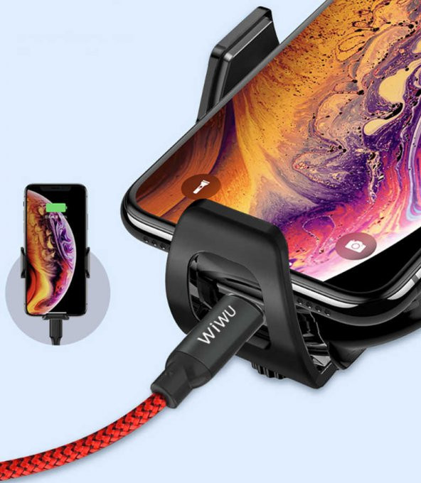 Apple iPhone 13 Uyumlu Wireless Kablosuz Hızlı Şarj QC 3.0 Vantuzlu Araç Telefon Tutucu - 4