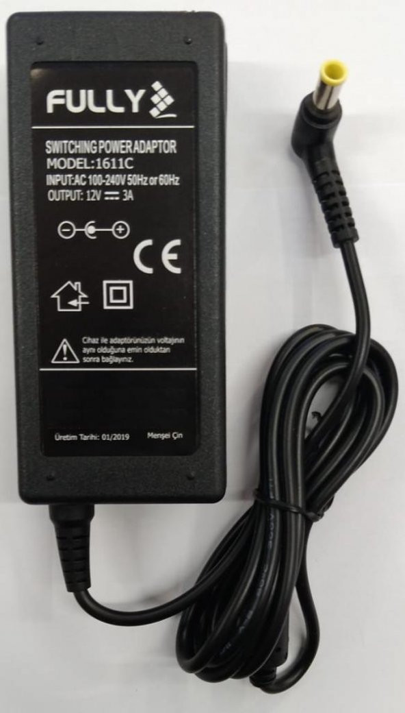 Fully 1611C - 12 Volt 3 Amper 6.5x4.5 mm Uçlu Adaptör - 2