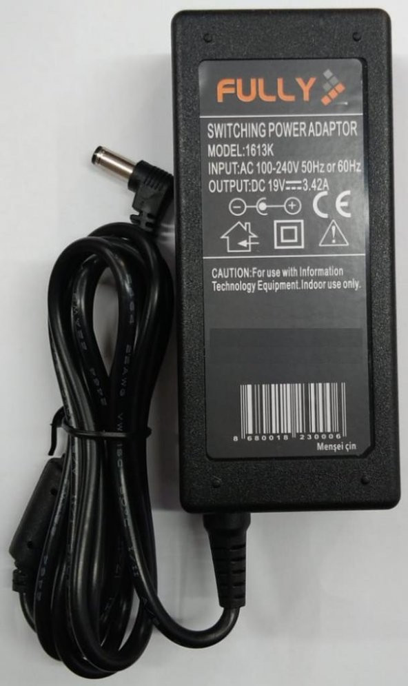 Fully 1613K - 19 Volt 3.42 Amper 5.5x2.5 mm Uçlu Adaptör