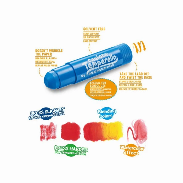 Carioca Temperello Stick Poster Boyama Kalemi 12 li (42738) - Resim 3