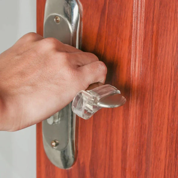 Şeffaf Silikon Kapı Durdurucu Tutucu Pencere Kolu Stoperi Kapı Tamponu (10 ADET) - 5