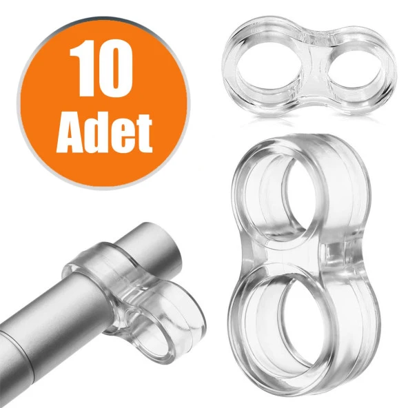 Şeffaf Silikon Kapı Durdurucu Tutucu Pencere Kolu Stoperi Kapı Tamponu (10 ADET) - 8