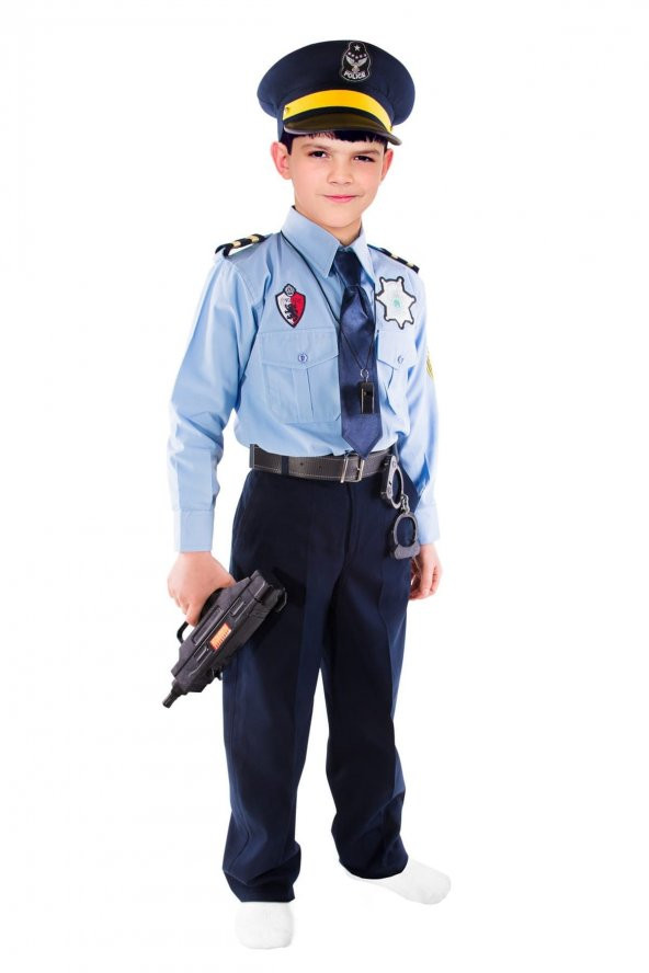 Çocuk Yabancı Polis Kostümü Çocuk Yabancı Polis Kıyafeti