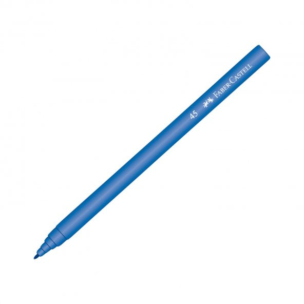 Faber Castell 45 Keçeli Kalem Mavi 10 lu Kutu - 2