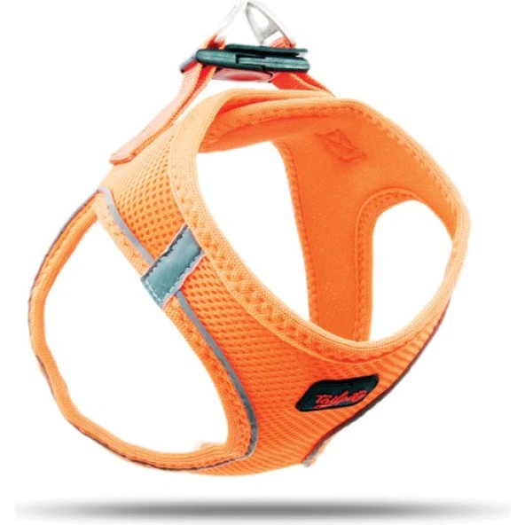 TailPetz Air Mesh Köpek Göğüs Tasması Neon Turuncu Large