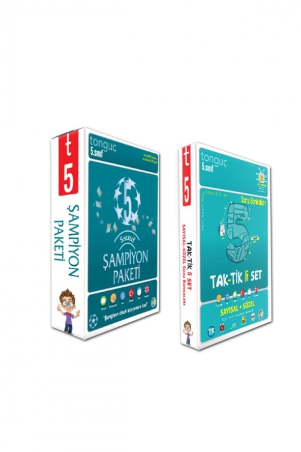 Tonguç 5. Sınıf Şampiyon Paketi Taktikli Soru Bankası Full Set 8 Kitap 2022 - Resim 1
