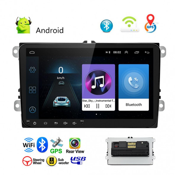 9 inch 2gb Ram+32gb.Rom Volkswagen Grubu Için Orjinal OEM Android GPS Wifi BT...Full üst model