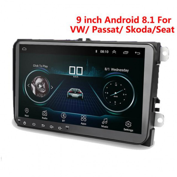 9 inch 2gb Ram+32gb.Rom Volkswagen Grubu Için Orjinal OEM Android GPS Wifi BT...Full üst model - 2