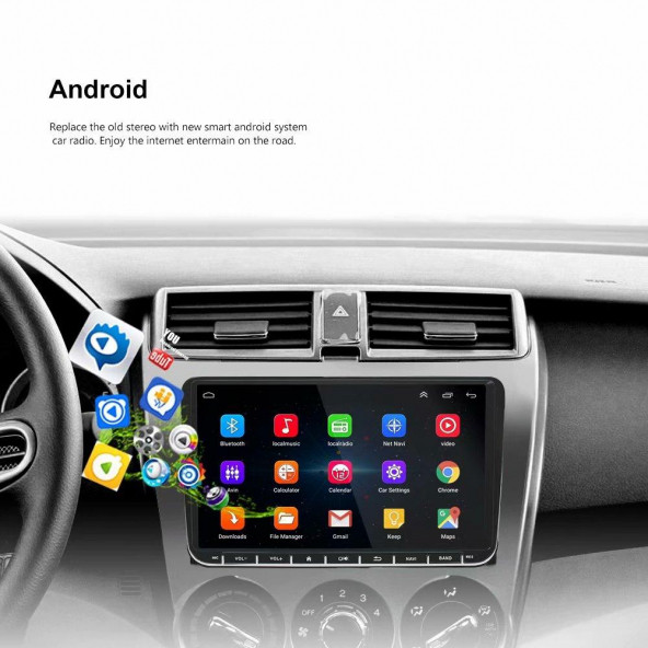 9 inch 2gb Ram+32gb.Rom Volkswagen Grubu Için Orjinal OEM Android GPS Wifi BT...Full üst model - 6