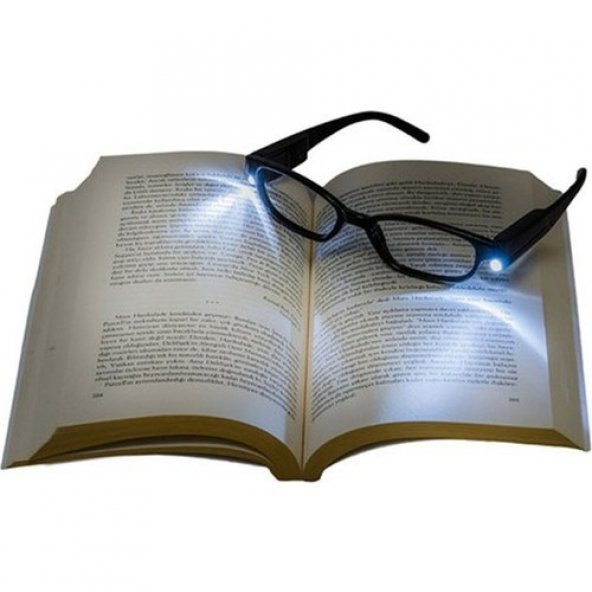 Led Işıklı Camsız Kitap Okuma Gözlüğü-Extra 2 Pil Hediyeli Süper Işık Gücü - 3